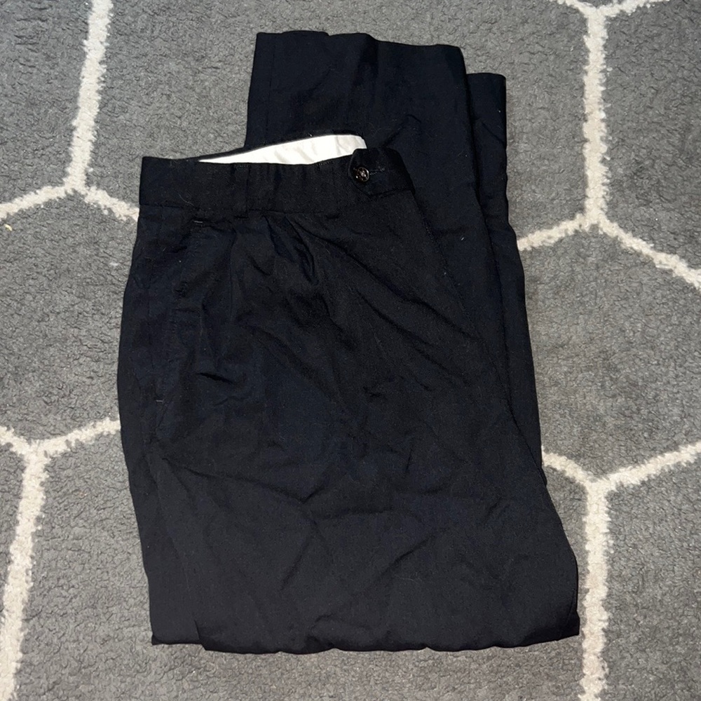 Nautica Super 100’s Imported Fabric Wool Blend Mens Black Dress Pants Size 38/30